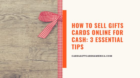 how to sell gifts cards online for cash